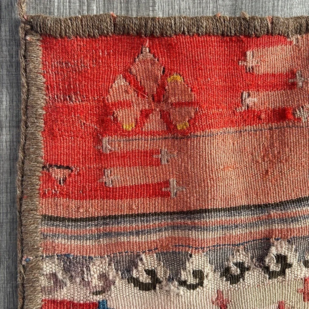 Vintage Turkish Kilim Bag Wool Woven‎ Shoulder Purse Ethnic Tribal Design
